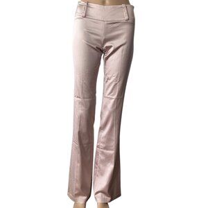 Celyn B Pale Pink Mid-Rise Satin Italian Pants